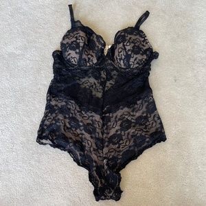 black lace bodysuit